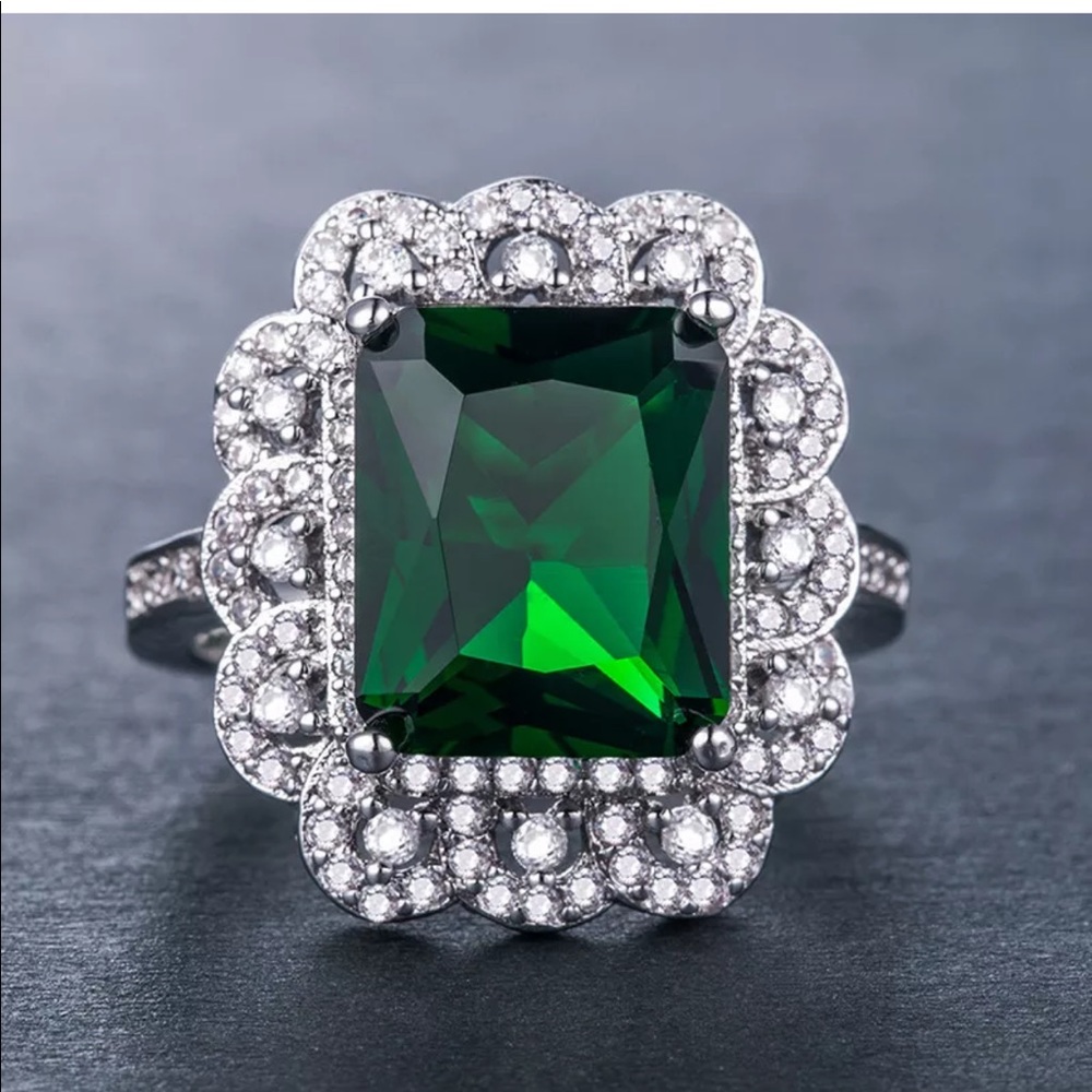 New 925 Sterling Silver Platinum Plated Diamond - Picture 2 of 5